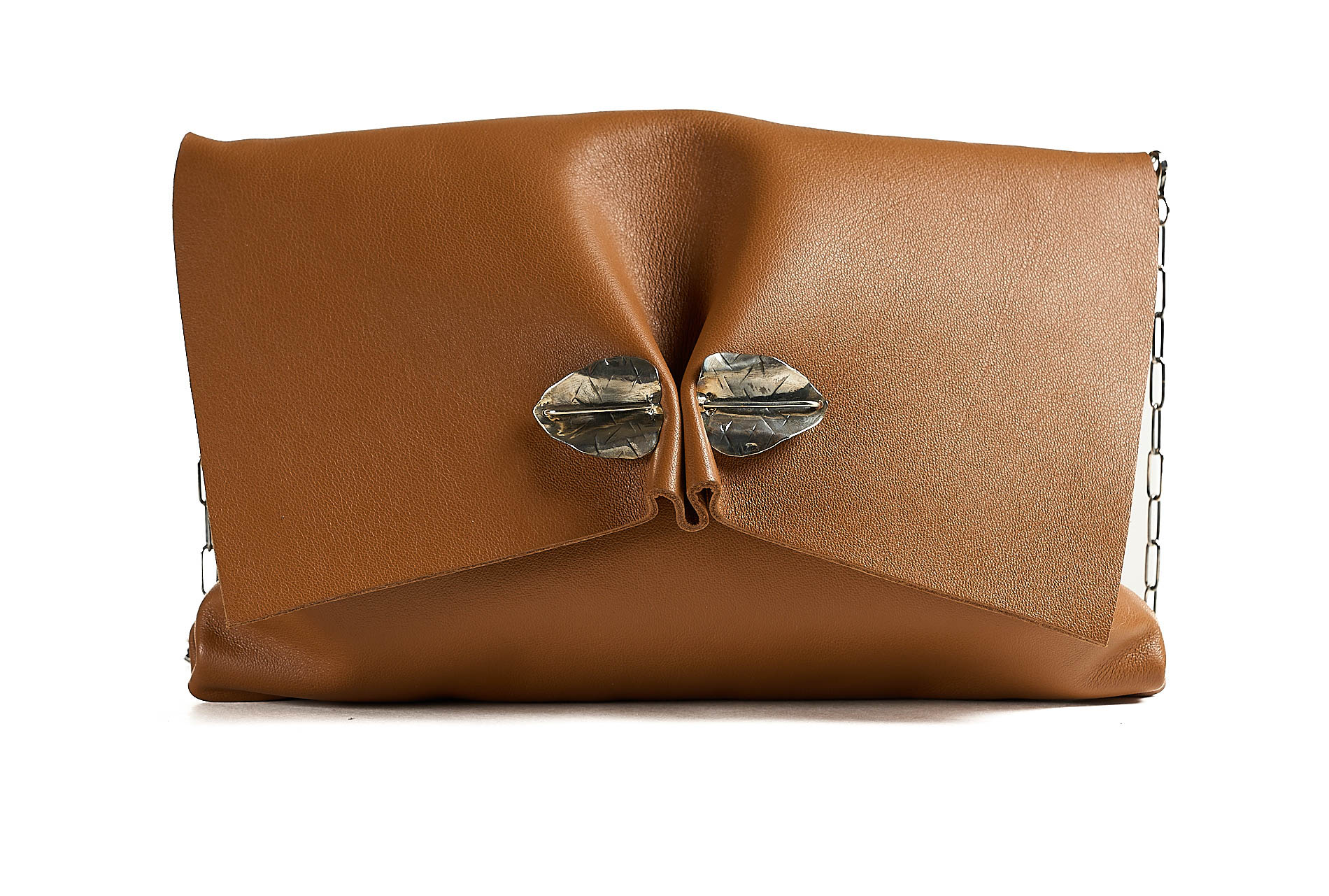 daniele basta leather and silver bags - FRONT